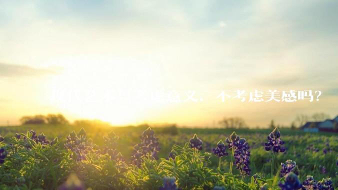 现代艺术只考虑意义、不考虑美感吗？